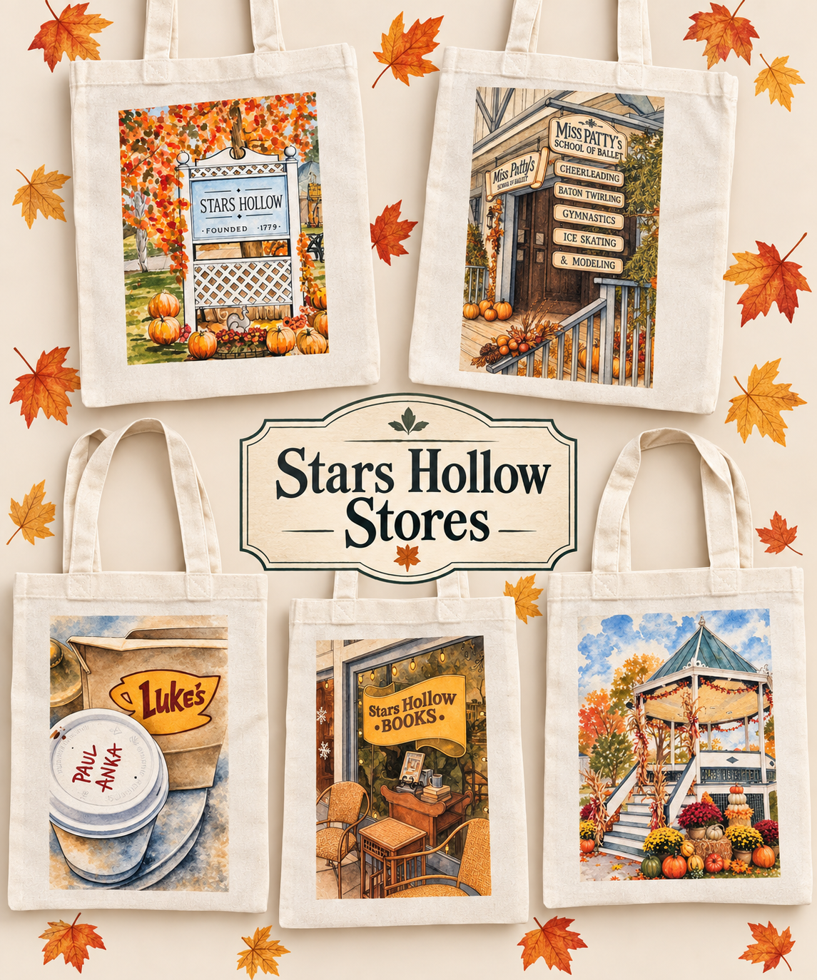 Stars Hollow Stores Shopping Bag - Vari Modelli