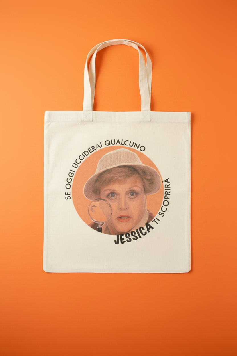 Shopper bag sfondo arancione